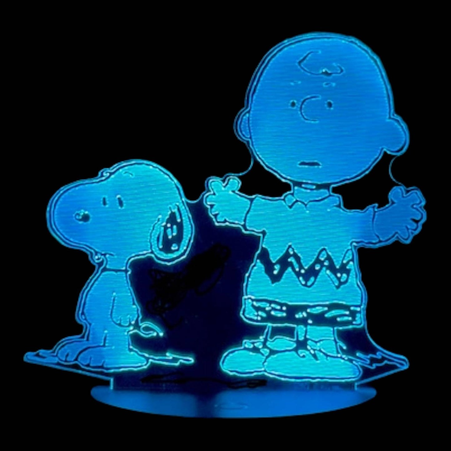 Charlie Brown & Snoopy 3D LED Night-Light 7 Color Changing Lamp w/ Touch Switch