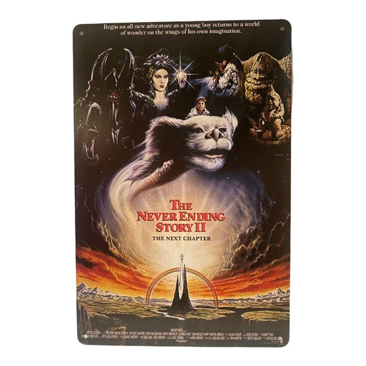 The Neverending Story II Movie Poster Metal Tin Sign 8"x12"