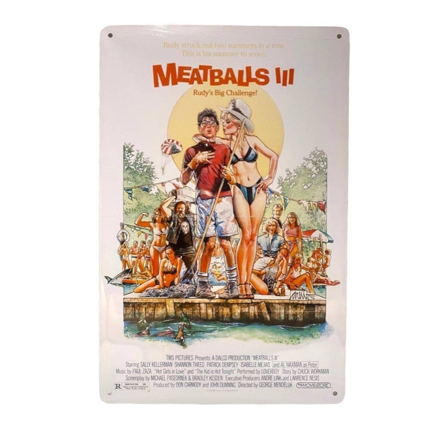 Meatballs III Movie Poster Metal Tin Sign 8"x12"