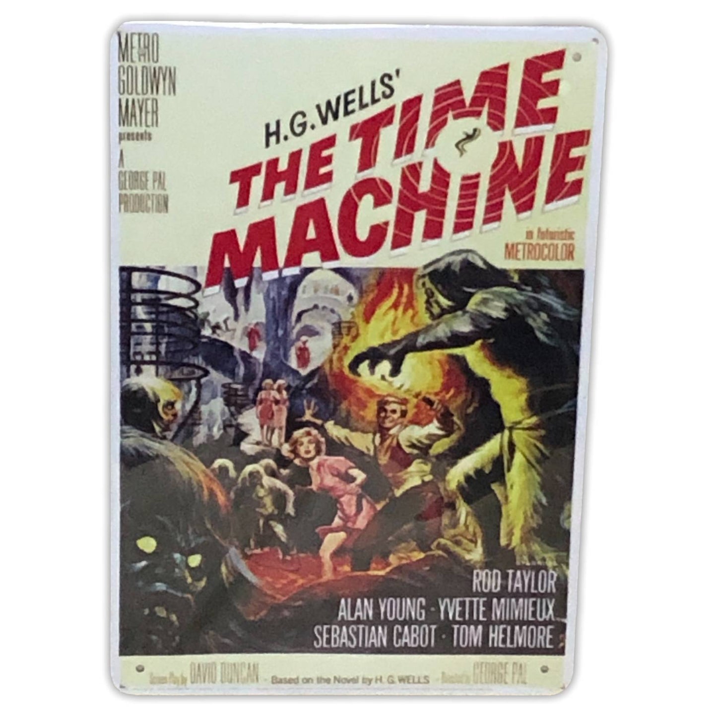 The Time Machine Movie Poster Metal Tin Sign 8"x12"