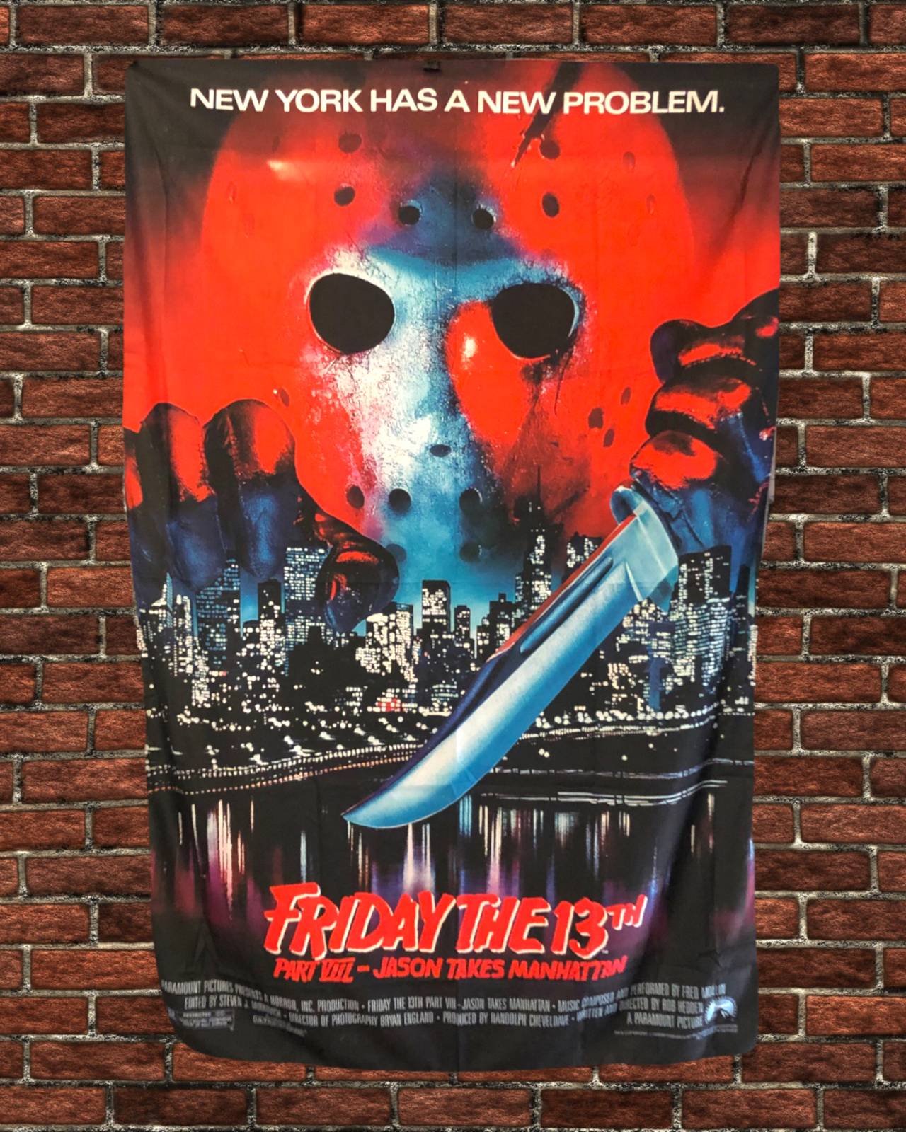 36" x 60" Friday The 13th Part VIII Tapestry Wall Hanging Décor