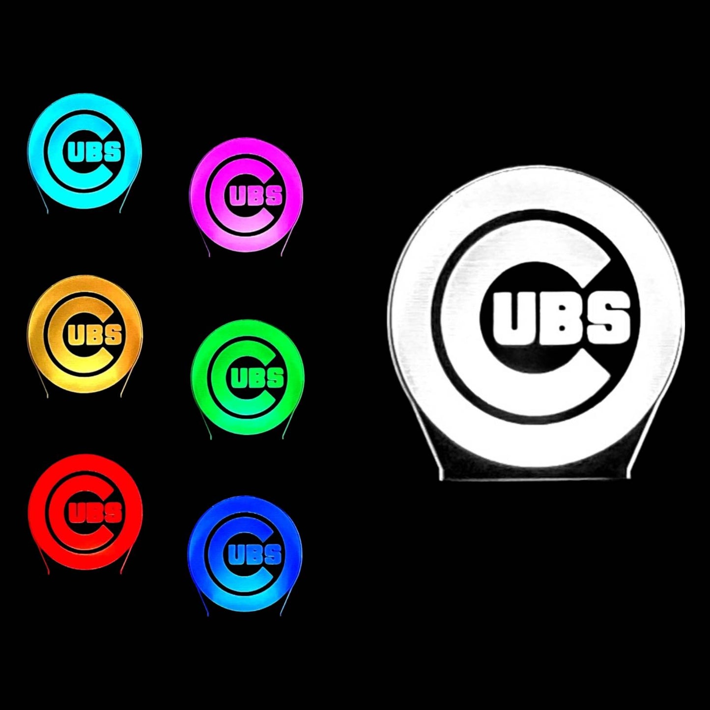 Chicago Cubs  3D LED Night-Light 7 Color Changing Lamp w/ Touch Switch