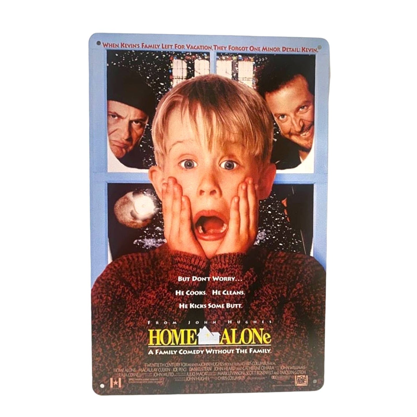 Home Alone Movie Poster Metal Tin Sign 8"x12"