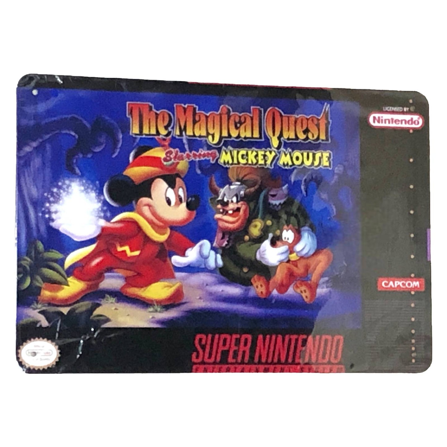 The Magical Quest Video Game Cover Metal Tin Sign 8"x12"