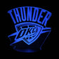Oklahoma City Thunder 3D LED Night-Light 7 Color Changing Lamp w/ Touch Switch