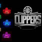 LA Clippers 3D LED Night-Light 7 Color Changing Lamp w/ Touch Switch