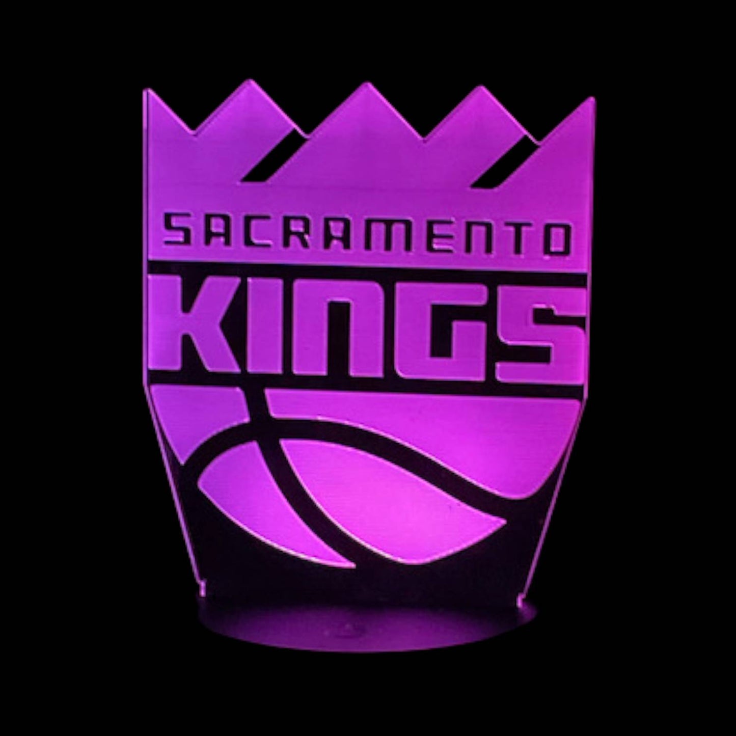 Sacramento Kings 3D LED Night-Light 7 Color Changing Lamp w/ Touch Switch
