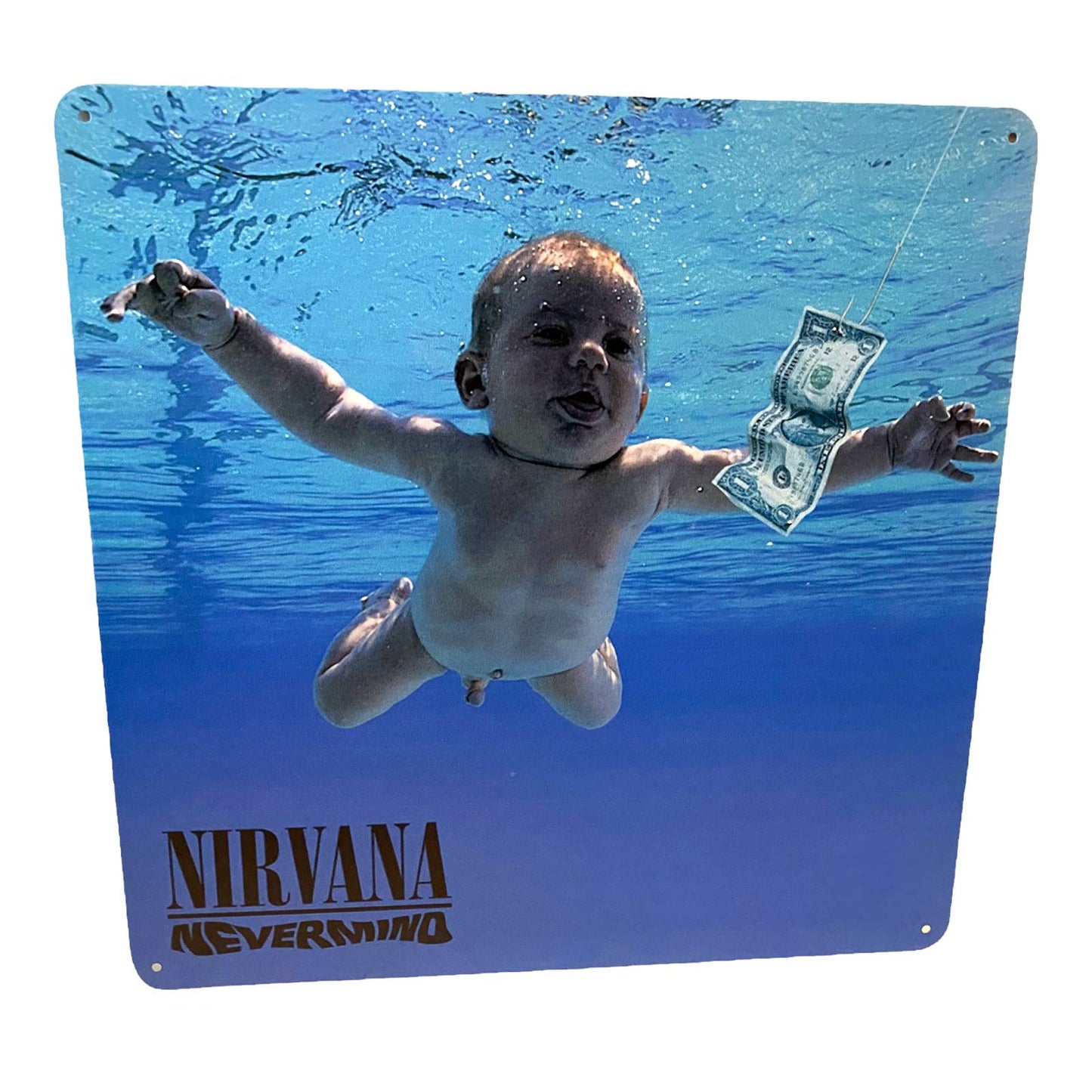 Nirvana - Nevermind Album Cover Metal Print Tin Sign 12"x 12"
