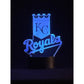 Kansas City Royals  3D LED Night-Light 7 Color Changing Lamp w/ Touch Switch