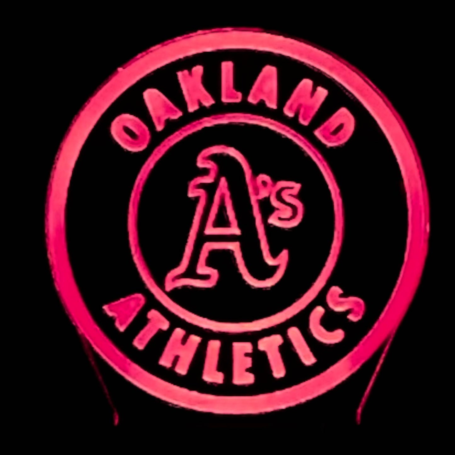 Oakland Athletics  3D LED Night-Light 7 Color Changing Lamp w/ Touch Switch